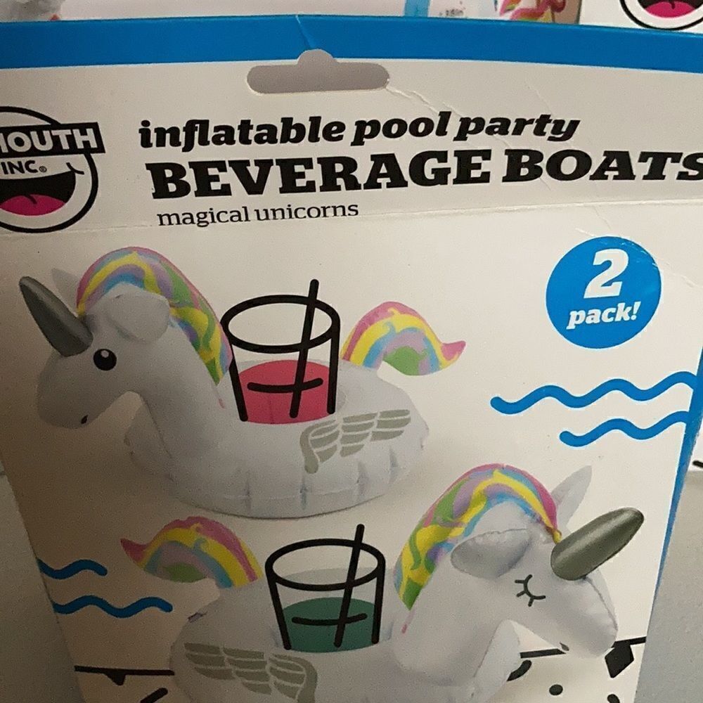 Magical Unicorns Beverage Boats 2 Pack